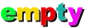 empty